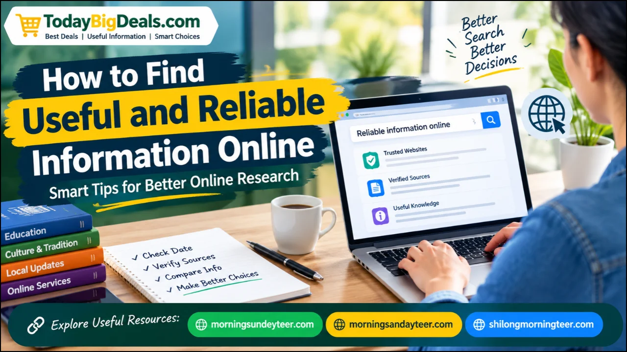 How to find useful and reliable information online with TodayBigDeals.com
