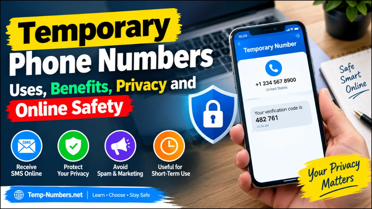 Temporary phone numbers for SMS verification, online privacy, and digital safety.